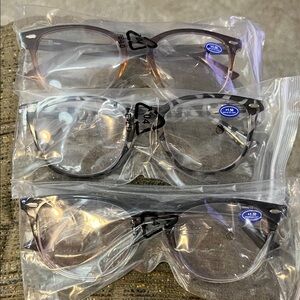 Stylish Clear Frame Reading Glasses Set